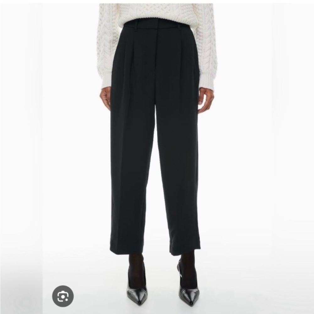 Wilfred Black Pleated Wide-Leg Polyester Dress Crop Pants Women’s Size 8